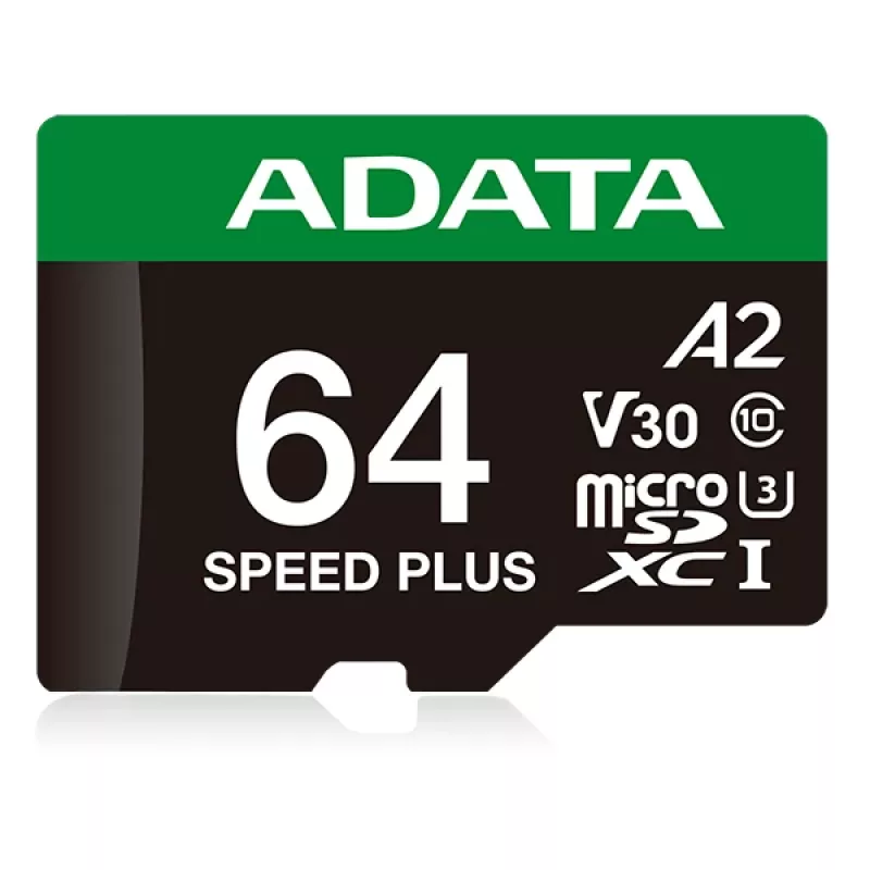 MicroSDXC atminties kortelė ADATA Speed Plus 64GB UHS Class 3 UD64GUI3V30A2SP-RA1