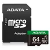MicroSDXC atminties kortelė ADATA Speed Plus 64GB UHS Class 3 UD64GUI3V30A2SP-RA1