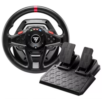 Thrustmaster T128-P juodas USB vairas su pedalais PC, PS4, PS5 analoginis