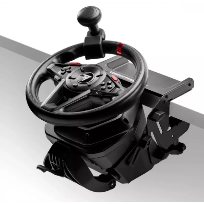 Thrustmaster T128-P juodas USB vairas su pedalais PC, PS4, PS5 analoginis