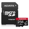 MicroSDXC atminties kortelė ADATA 256 GB AUSDX256GUI3V30SHA2-RA1 UHS-I Class 10 V30 (skaitymas 100 MB/s, rašymas 80 MB/s) su SD adapteriu
