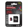 MicroSDXC atminties kortelė ADATA 256 GB AUSDX256GUI3V30SHA2-RA1 UHS-I Class 10 V30 (skaitymas 100 MB/s, rašymas 80 MB/s) su SD adapteriu