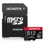 MicroSDXC atminties kortelė ADATA 512GB UHS‑I U3 V30 Class 10 A2, 100/85 MB/s, atspari vandeniui