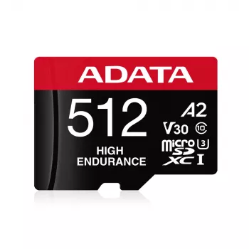 MicroSDXC atminties kortelė ADATA 512GB UHS‑I U3 V30 Class 10 A2, 100/85 MB/s, atspari vandeniui