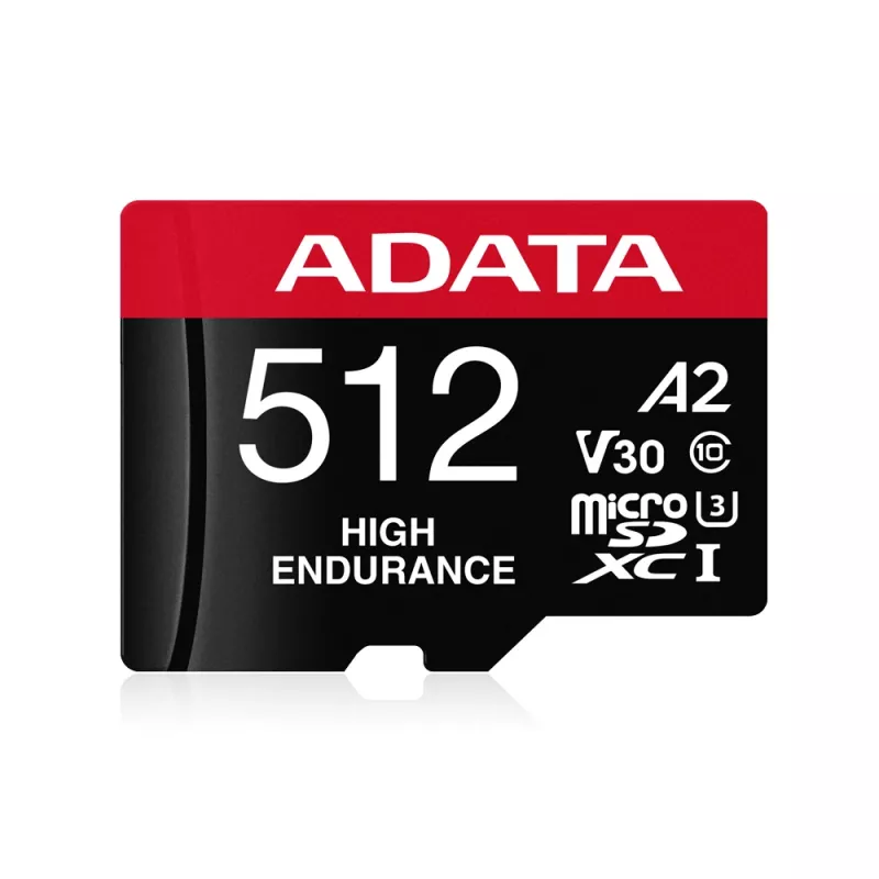 MicroSDXC atminties kortelė ADATA 512GB UHS‑I U3 V30 Class 10 A2, 100/85 MB/s, atspari vandeniui