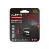 MicroSDXC atminties kortelė ADATA 512GB UHS‑I U3 V30 Class 10 A2, 100/85 MB/s, atspari vandeniui