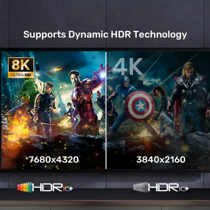 HDMI kabelis UNITEK C11086GY01-1.5M 1,5 m 48 Gbit/s ARC juoda pilka