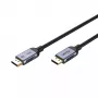 DisplayPort kabelis Unitek C1628GY01-2M — 2 m, DisplayPort 2.1, 7680×4320 @ iki 240 Hz, 32.4 kanalai, alavuota varis