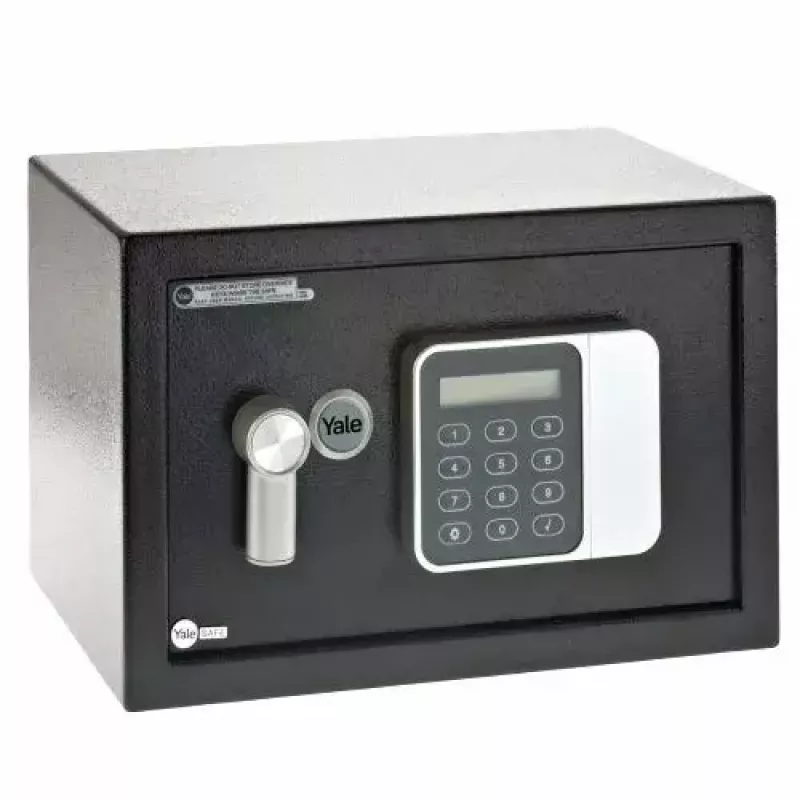 Sieninis seifas Yale YSG/250/DB2 – plieninis, kombinuotas užraktas, 16 l, juodas, tvirtinamas prie grindų/sienos