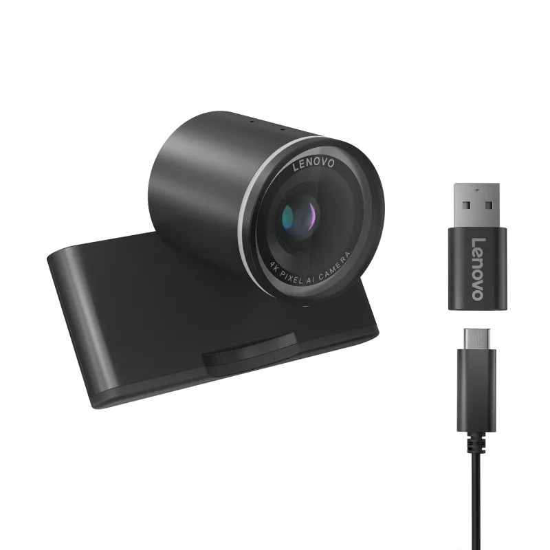 Lenovo 4XC1Q25246 internetinė kamera 8 MP 1920 x 1080 pikselių USB-C Juoda