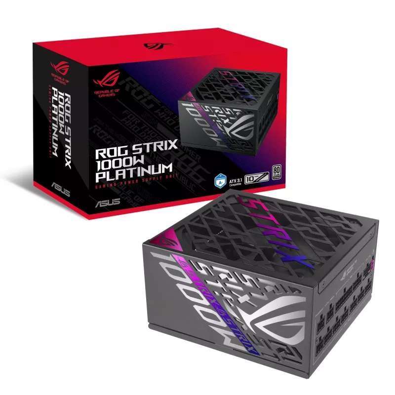 ASUS ROG STRIX-1000P-GAMING maitinimo blokas 1000 W 20+4 pin ATX ATX juodas, sidabrinis