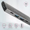 Axagon HMC-5G21 USB 10Gbps centras, 2x USB-A, 2x USB-C, HDMI 4k/30Hz, PD 60W, USB-C kabelis