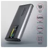 Axagon EEM2-SD2 USB-C 10Gbps – išorinė M.2 NVMe ir SATA SSD dėžutė su ekranu