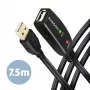 Axagon ADR-207 aktyvus USB 2.0 ilginimo kabelis 7,5 m juodas