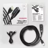 Axagon ADR-207 aktyvus USB 2.0 ilginimo kabelis 7,5 m juodas