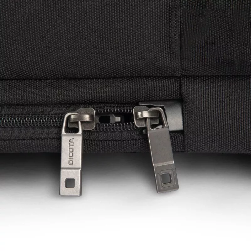 DICOTA Top Traveller Five 12-14 colių nešiojamojo kompiuterio dėklas - Juoda / 900d perdirbtas PET poliesteris