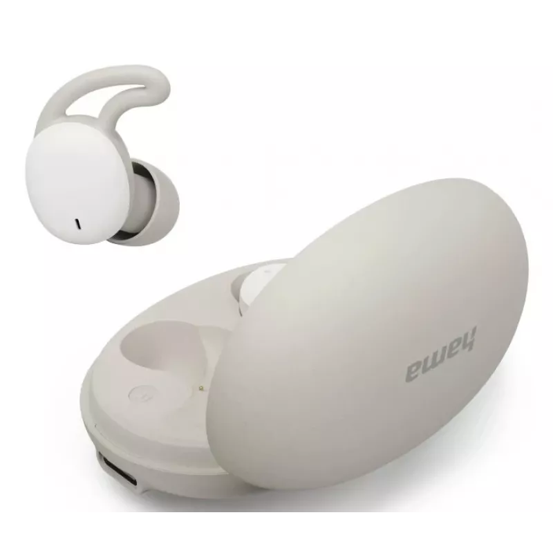 Hama Spirit Calm belaidžiai ausinukai True Wireless Stereo (TWS) į ausį, skambučiams/muzikai, smėlio/baltos spalvos