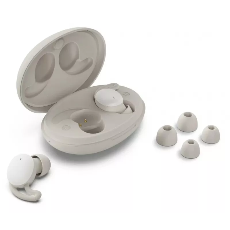 Hama Spirit Calm belaidžiai ausinukai True Wireless Stereo (TWS) į ausį, skambučiams/muzikai, smėlio/baltos spalvos