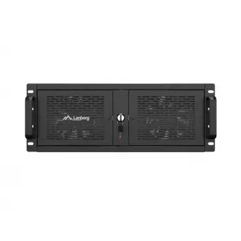 Lanberg SC01-5204-12B 4U juodas serverio korpusas su 5 ventiliatoriais