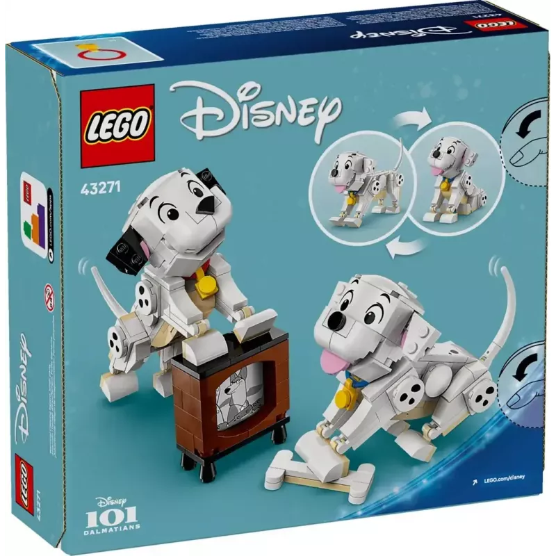 Konstruktorius LEGO Disney Classic Šuniukai Lucky ir Penny rinkinys 43271, 268 dalių, aukštis 90 mm, nuo 6 metų