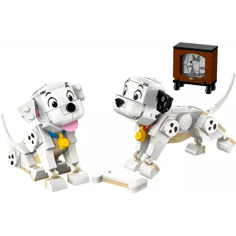 Konstruktorius LEGO Disney Classic Šuniukai Lucky ir Penny rinkinys 43271, 268 dalių, aukštis 90 mm, nuo 6 metų