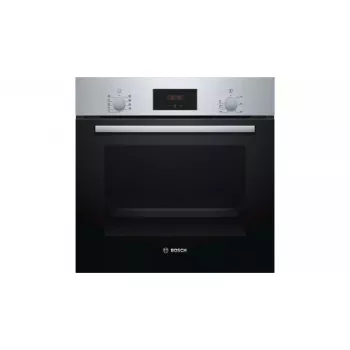 Įmontuojama elektrinė orkaitė Bosch Serie 2 HBF114ES0 — 66 l, nerūdijantis plienas, liečiamasis + sukamas valdymas, 7 programos, grilis, konvekcija, 50–275 °C