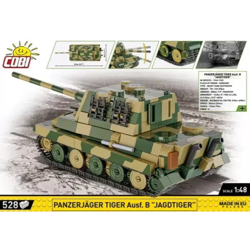 Konstruktorius Cobi Panzerjäger Tiger Ausf. B Jagdtiger 1:35