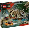 LEGO dinozaurų konstravimo rinkinys T. rex River Escape 76975 — 199 dalių, 2 minifigūrėlės, nuo 5 metų