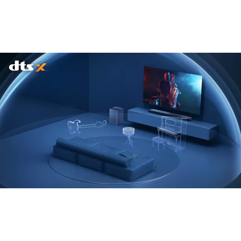 TCL S S55H 2.1 kanalo garso juosta su Dolby Atmos, belaidžiu žemų dažnių garsiakalbiu ir Bluetooth muzikos srautiniu perdavimu