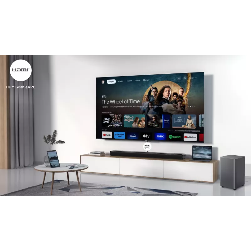 TCL S S55H 2.1 kanalo garso juosta su Dolby Atmos, belaidžiu žemų dažnių garsiakalbiu ir Bluetooth muzikos srautiniu perdavimu