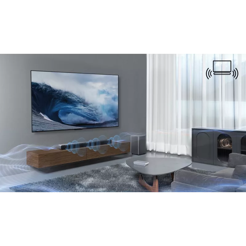 TCL S S55H 2.1 kanalo garso juosta su Dolby Atmos, belaidžiu žemų dažnių garsiakalbiu ir Bluetooth muzikos srautiniu perdavimu