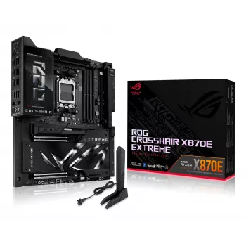Motininė plokštė ASUS ROG CROSSHAIR X870E EXTREME — AMD X870E, Socket AM5, Extended ATX, DDR5, 4 DIMM, Wi‑Fi 7, 5 Gb LAN, 5x M.2
