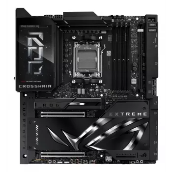 Motininė plokštė ASUS ROG CROSSHAIR X870E EXTREME — AMD X870E, Socket AM5, Extended ATX, DDR5, 4 DIMM, Wi‑Fi 7, 5 Gb LAN, 5x M.2