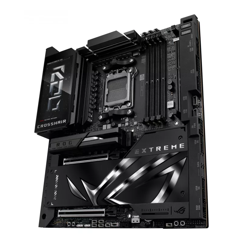 Motininė plokštė ASUS ROG CROSSHAIR X870E EXTREME — AMD X870E, Socket AM5, Extended ATX, DDR5, 4 DIMM, Wi‑Fi 7, 5 Gb LAN, 5x M.2