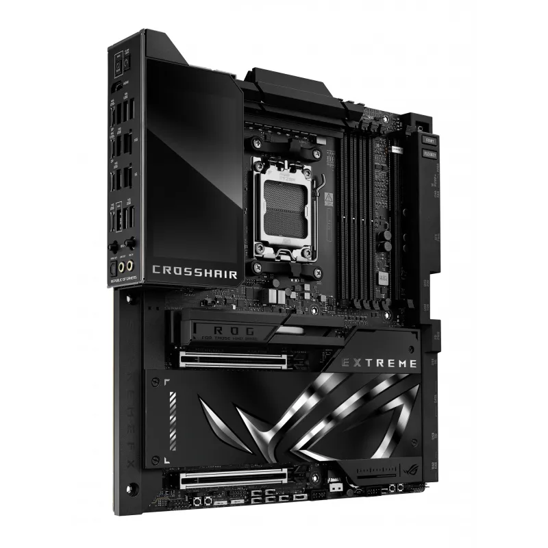 Motininė plokštė ASUS ROG CROSSHAIR X870E EXTREME — AMD X870E, Socket AM5, Extended ATX, DDR5, 4 DIMM, Wi‑Fi 7, 5 Gb LAN, 5x M.2