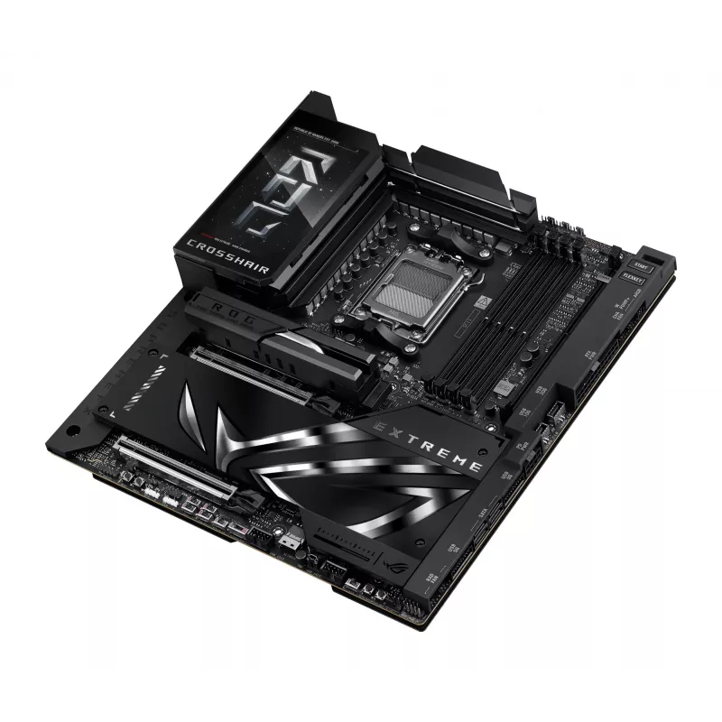Motininė plokštė ASUS ROG CROSSHAIR X870E EXTREME — AMD X870E, Socket AM5, Extended ATX, DDR5, 4 DIMM, Wi‑Fi 7, 5 Gb LAN, 5x M.2