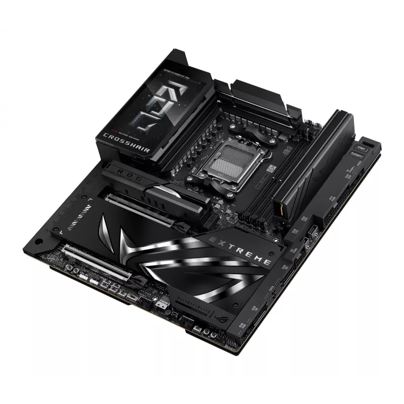 Motininė plokštė ASUS ROG CROSSHAIR X870E EXTREME — AMD X870E, Socket AM5, Extended ATX, DDR5, 4 DIMM, Wi‑Fi 7, 5 Gb LAN, 5x M.2