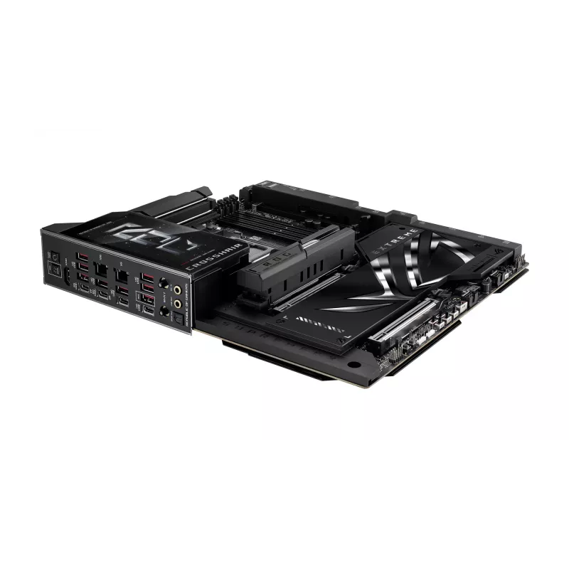 Motininė plokštė ASUS ROG CROSSHAIR X870E EXTREME — AMD X870E, Socket AM5, Extended ATX, DDR5, 4 DIMM, Wi‑Fi 7, 5 Gb LAN, 5x M.2
