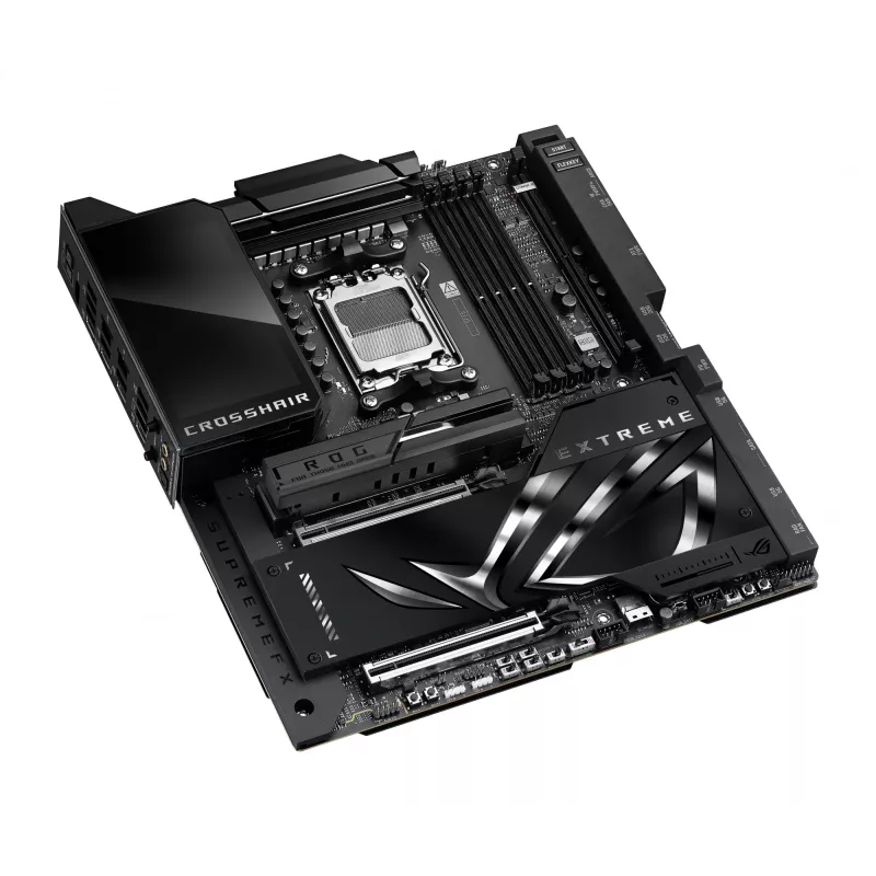 Motininė plokštė ASUS ROG CROSSHAIR X870E EXTREME — AMD X870E, Socket AM5, Extended ATX, DDR5, 4 DIMM, Wi‑Fi 7, 5 Gb LAN, 5x M.2