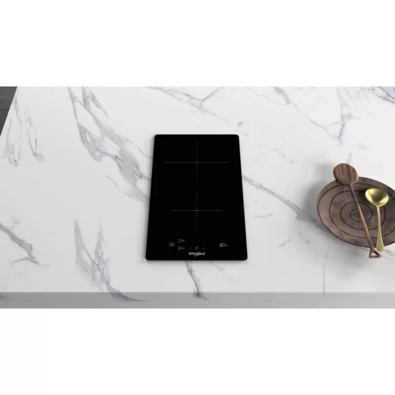 Whirlpool WS Q0530 NE juoda įmontuojama 28 cm zonos indukcinė kaitlentė (2 zonos)