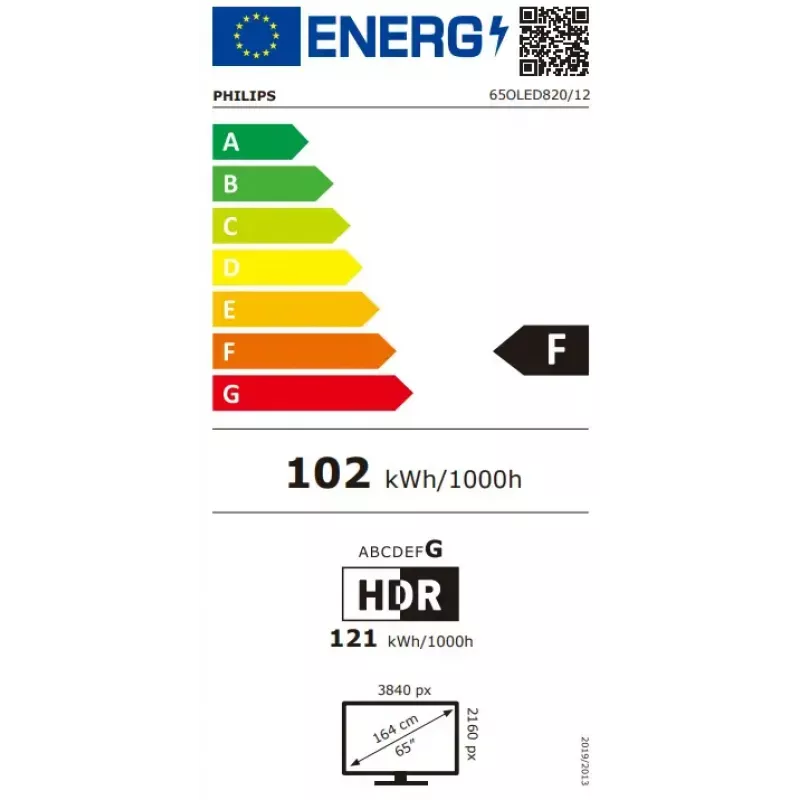 Philips 65OLED820/12 televizorius 165,1 cm (65 col.) 4K Ultra HD Smart TV Wi-Fi juodas