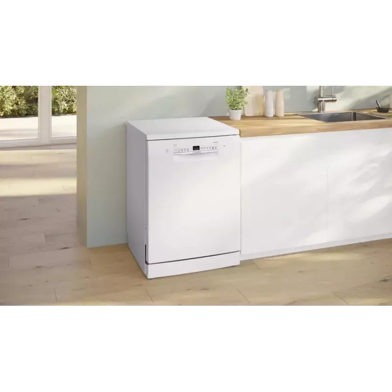 Laisvai pastatoma indaplovė Bosch Serie 2 SMS2ITW09E — 13 komplektų, 46 dB, 60 cm, džiovinimas šilumokaičiu
