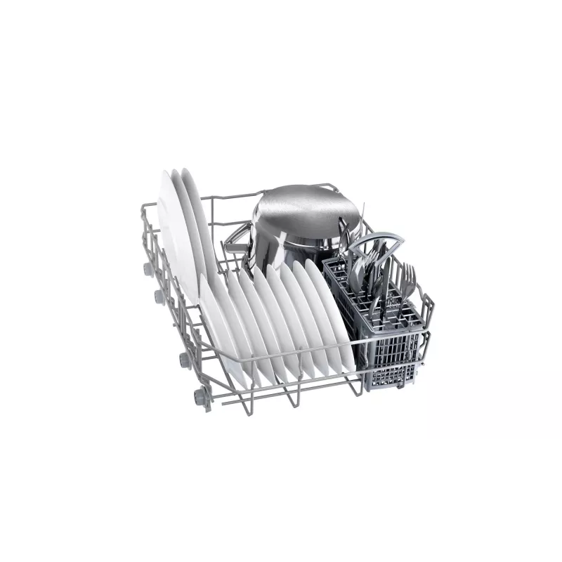 Laisvai pastatoma siaura indaplovė Bosch SPS40E22EU, 45 cm, 9 komplektų, 5 programų, 48 dB, balta