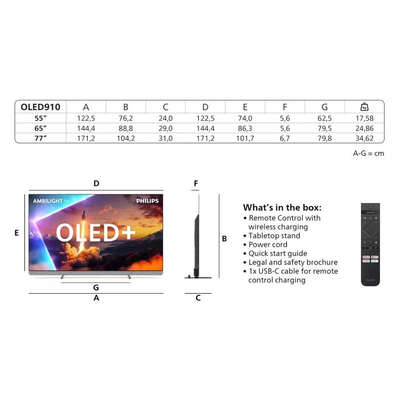 Philips 55OLED910/12 televizorius 139,7 cm (55 col.) 4K Ultra HD Smart TV Wi-Fi Metalinė