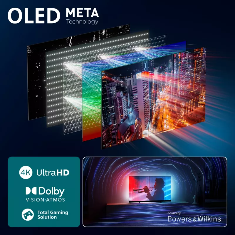 Philips 55OLED910/12 televizorius 139,7 cm (55 col.) 4K Ultra HD Smart TV Wi-Fi Metalinė