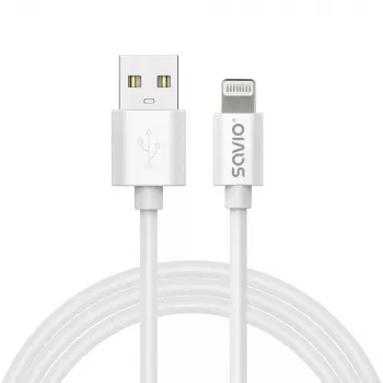 USB laidas Savio CL-192 1m USB A USB 2.0 Baltas