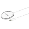 Belaidis indukcinis kroviklis SAVIO LA-11, Qi 1.2, 15 W, baltas, 55×55×5 mm