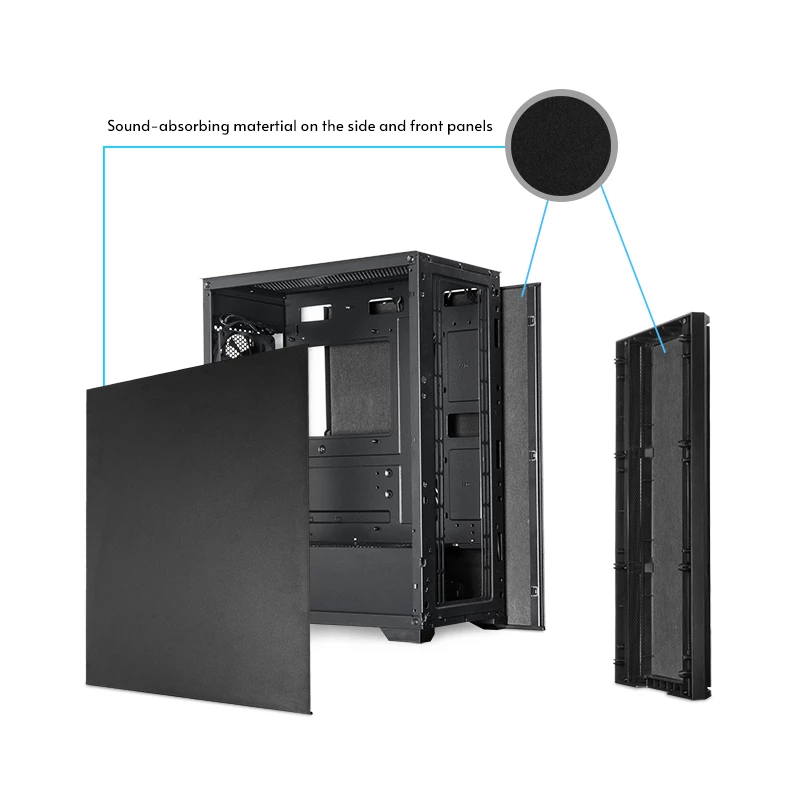 Kompiuterio korpusas Chieftec AS-02B-OP Midi Tower juodas