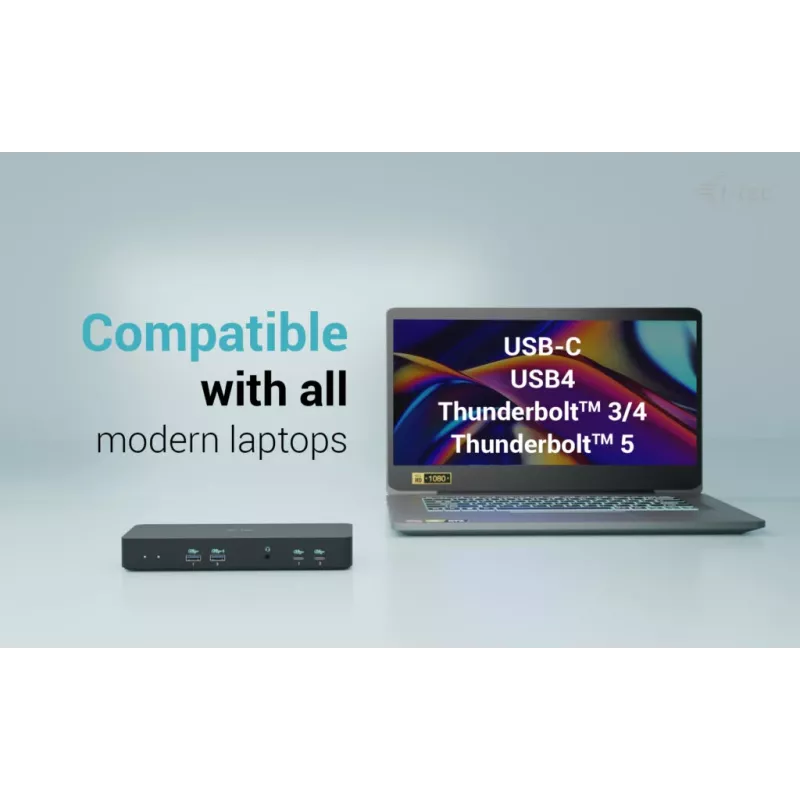i-tec USB-C išmanusis dokas trims monitoriams + 100 W maitinimas