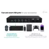 ITEC i-tec USB-C KVM Dock PRO trijų pagrindinių įrenginių, dvigubas vaizdas, 2x Power Delivery (iki 92 W), USB 3.2, 10 Gbps, Gigabit Ethernet